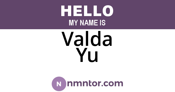 Valda Yu