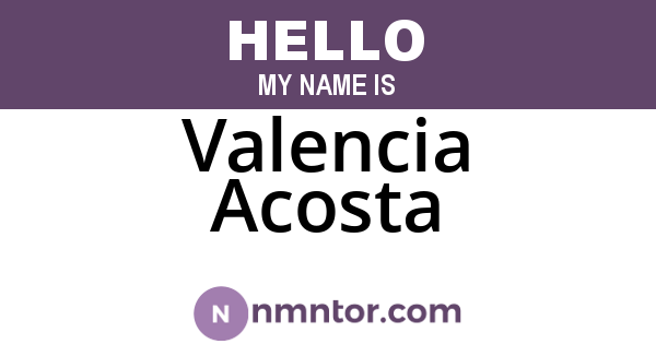 Valencia Acosta