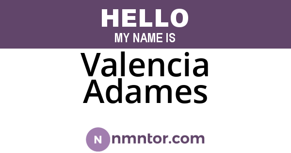 Valencia Adames