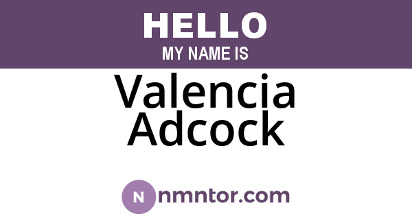 Valencia Adcock