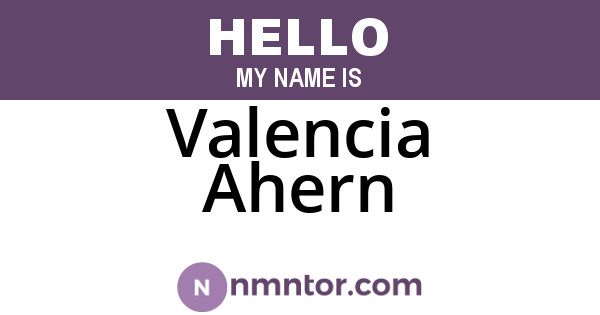 Valencia Ahern