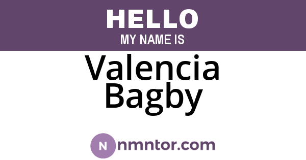 Valencia Bagby