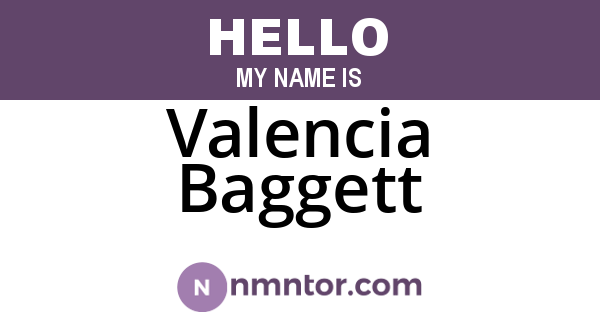 Valencia Baggett