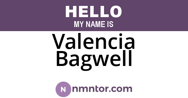 Valencia Bagwell