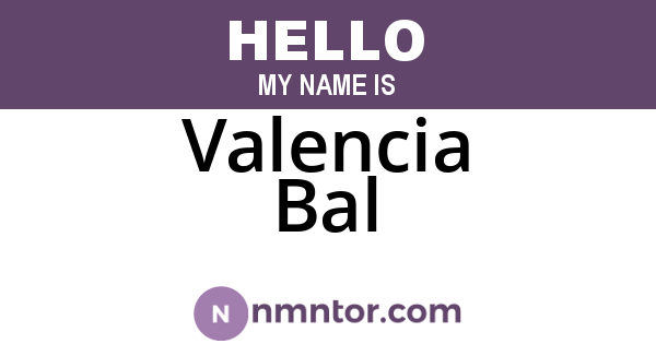 Valencia Bal