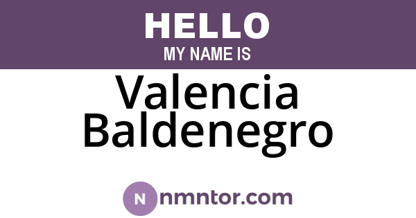 Valencia Baldenegro