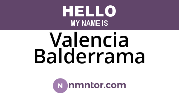 Valencia Balderrama