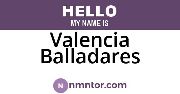 Valencia Balladares