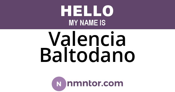 Valencia Baltodano