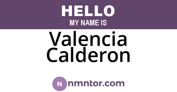 Valencia Calderon