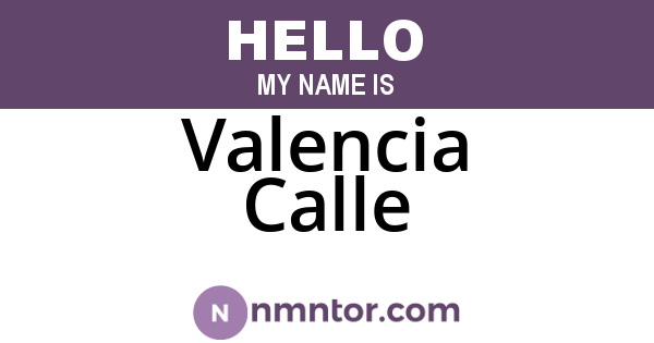 Valencia Calle