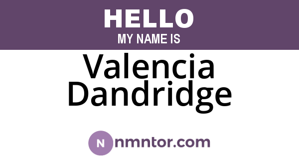 Valencia Dandridge