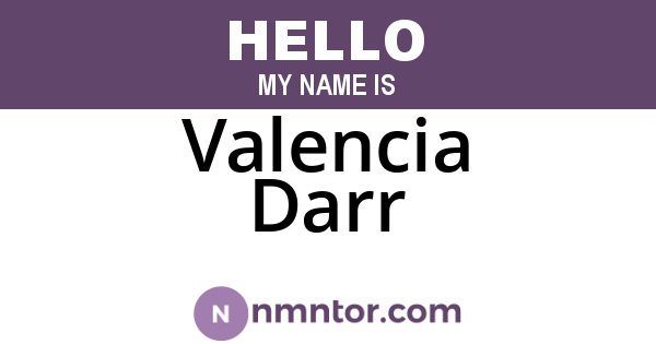 Valencia Darr