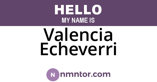Valencia Echeverri