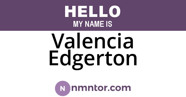 Valencia Edgerton