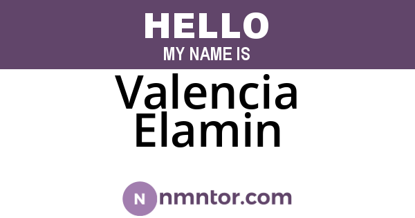 Valencia Elamin