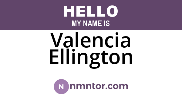 Valencia Ellington