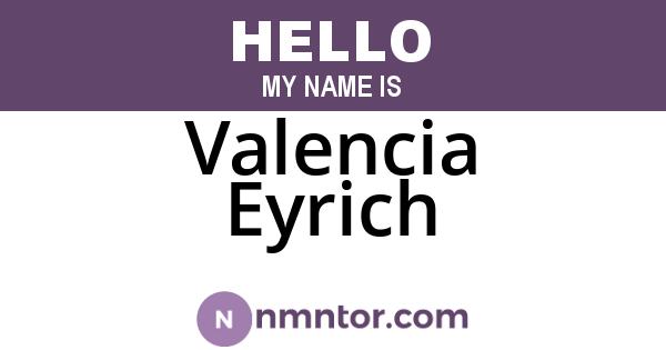 Valencia Eyrich