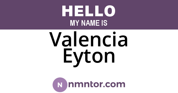 Valencia Eyton