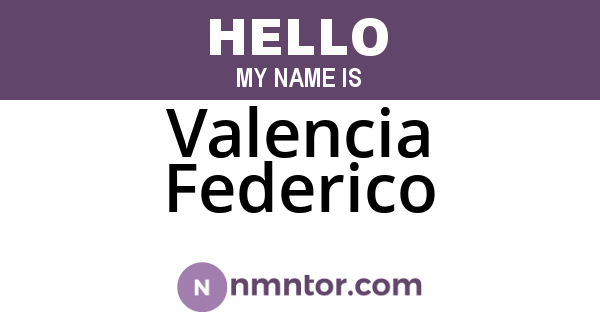Valencia Federico