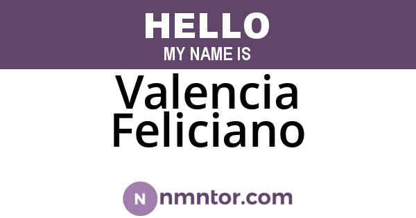Valencia Feliciano