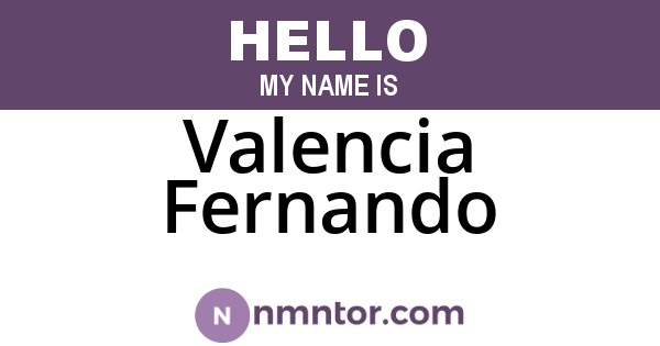 Valencia Fernando