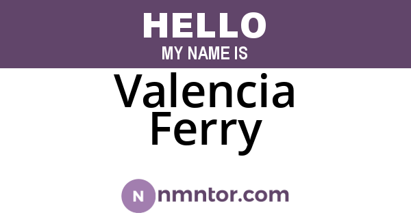 Valencia Ferry