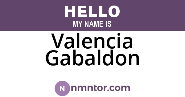 Valencia Gabaldon
