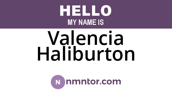 Valencia Haliburton