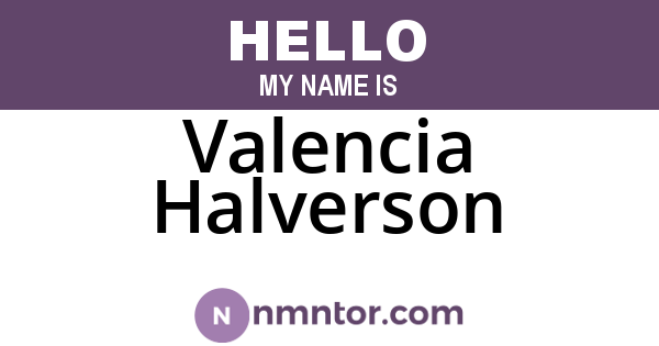 Valencia Halverson