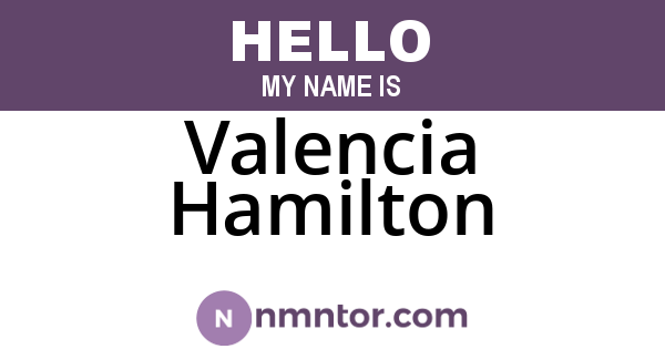Valencia Hamilton