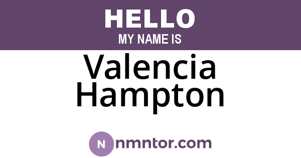 Valencia Hampton