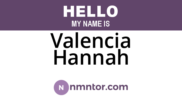 Valencia Hannah