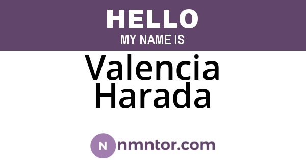 Valencia Harada