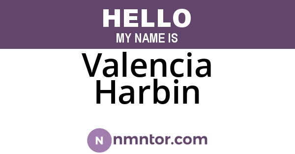 Valencia Harbin