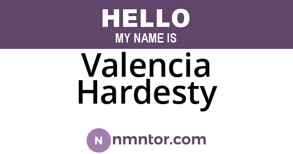 Valencia Hardesty