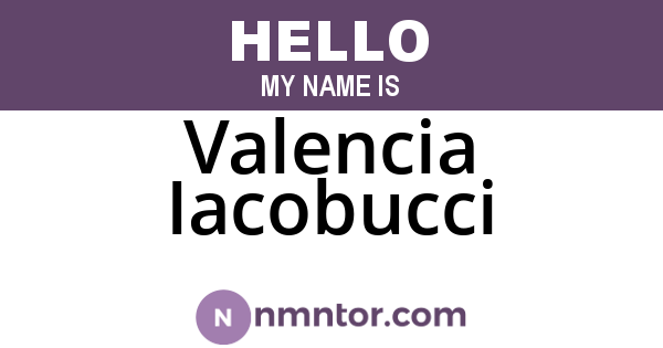 Valencia Iacobucci