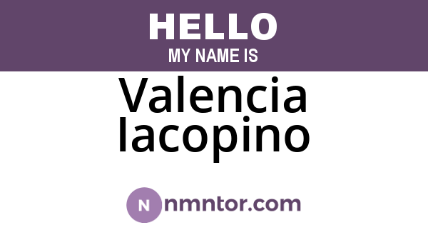 Valencia Iacopino
