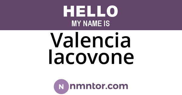 Valencia Iacovone