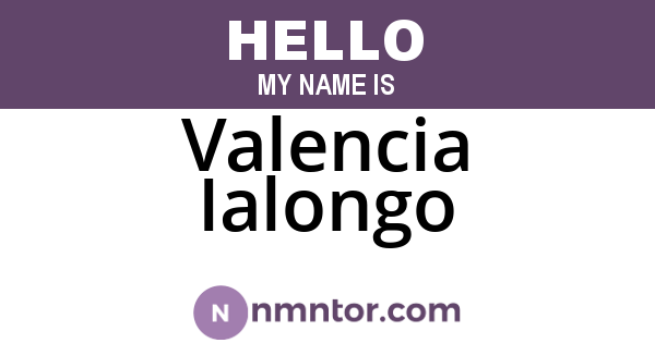 Valencia Ialongo