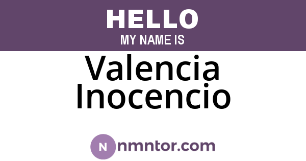 Valencia Inocencio