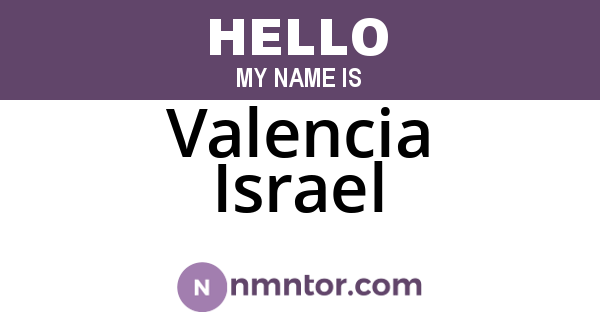Valencia Israel