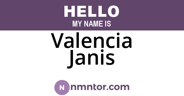 Valencia Janis