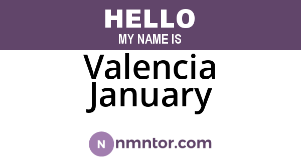 Valencia January