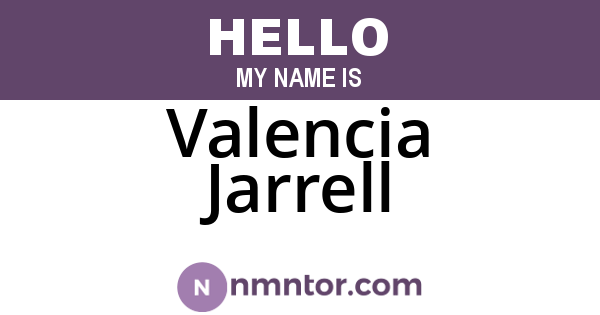 Valencia Jarrell