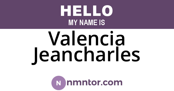 Valencia Jeancharles