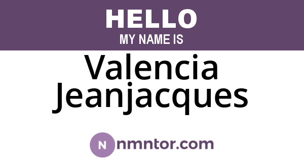 Valencia Jeanjacques
