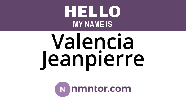 Valencia Jeanpierre