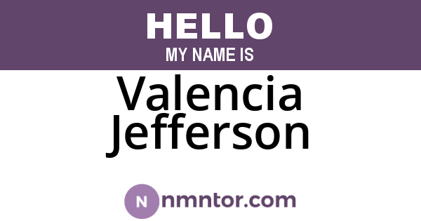 Valencia Jefferson