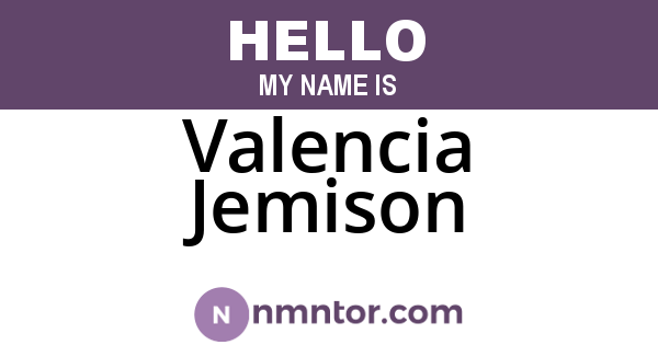 Valencia Jemison